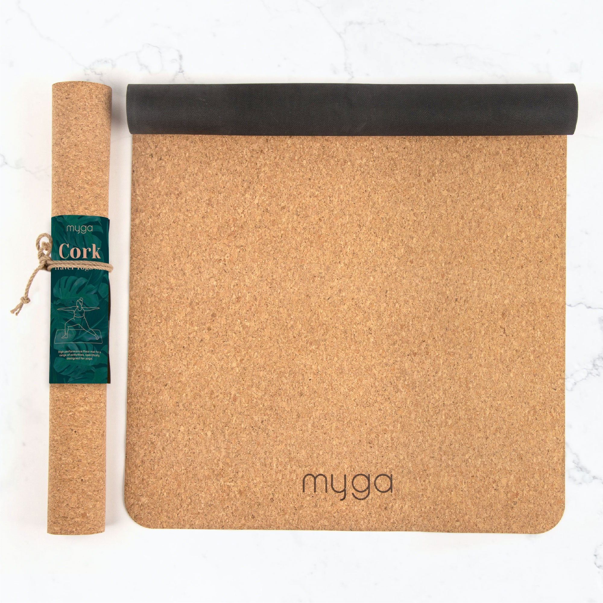 Myga Yoga Set - Tapis de yoga, 2 blocs de yoga et sangle de yoga