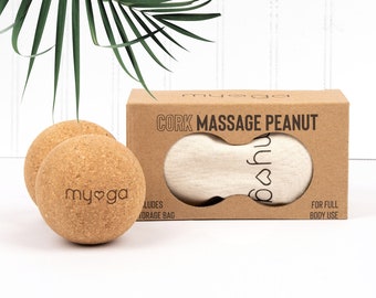 Cork Peanut Roller, Cork Massager, Cork Peanut Massage Roller, Cork Massage Roller, Massager Roller