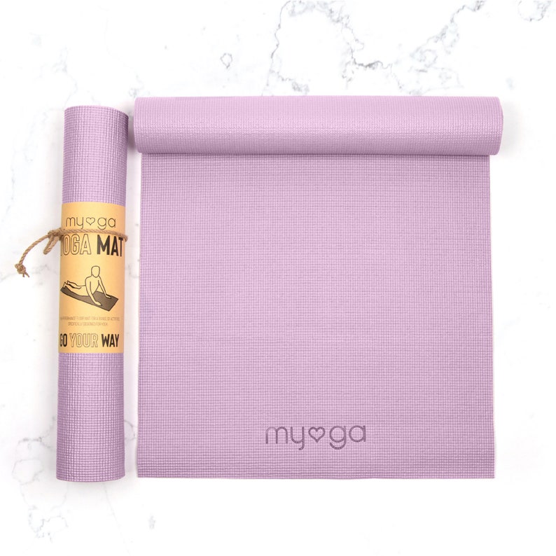 Myga Yoga Mat Non Slip Exercise Mat, Pilates Mat, Fitness Mat Choice of Colour Lilac