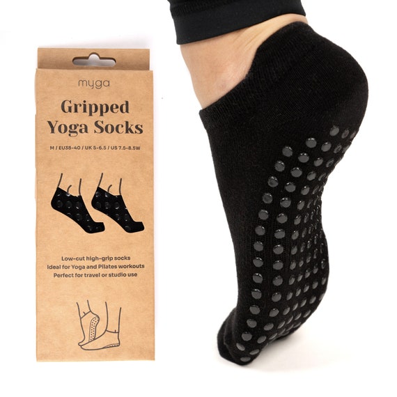 Myga Yoga Socks 3 Pairs of Non Slip Grip Socks for Yoga, Pilates