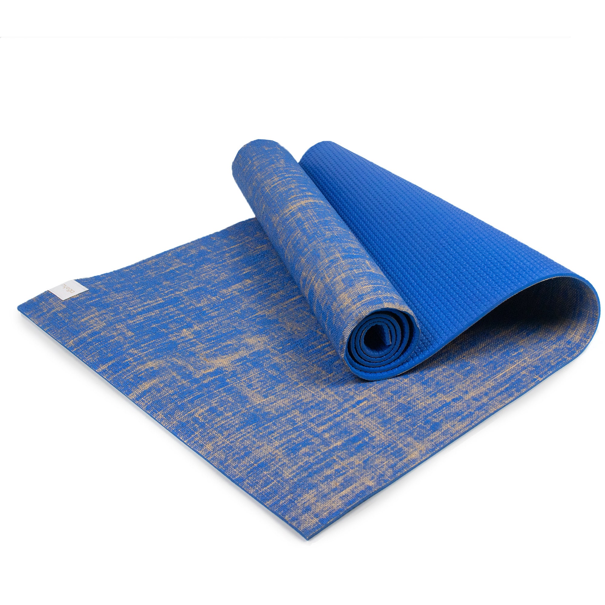 Blue Jute Mat Yoga Jute Mat Yoga Products Eco Friendly Yoga Etsy