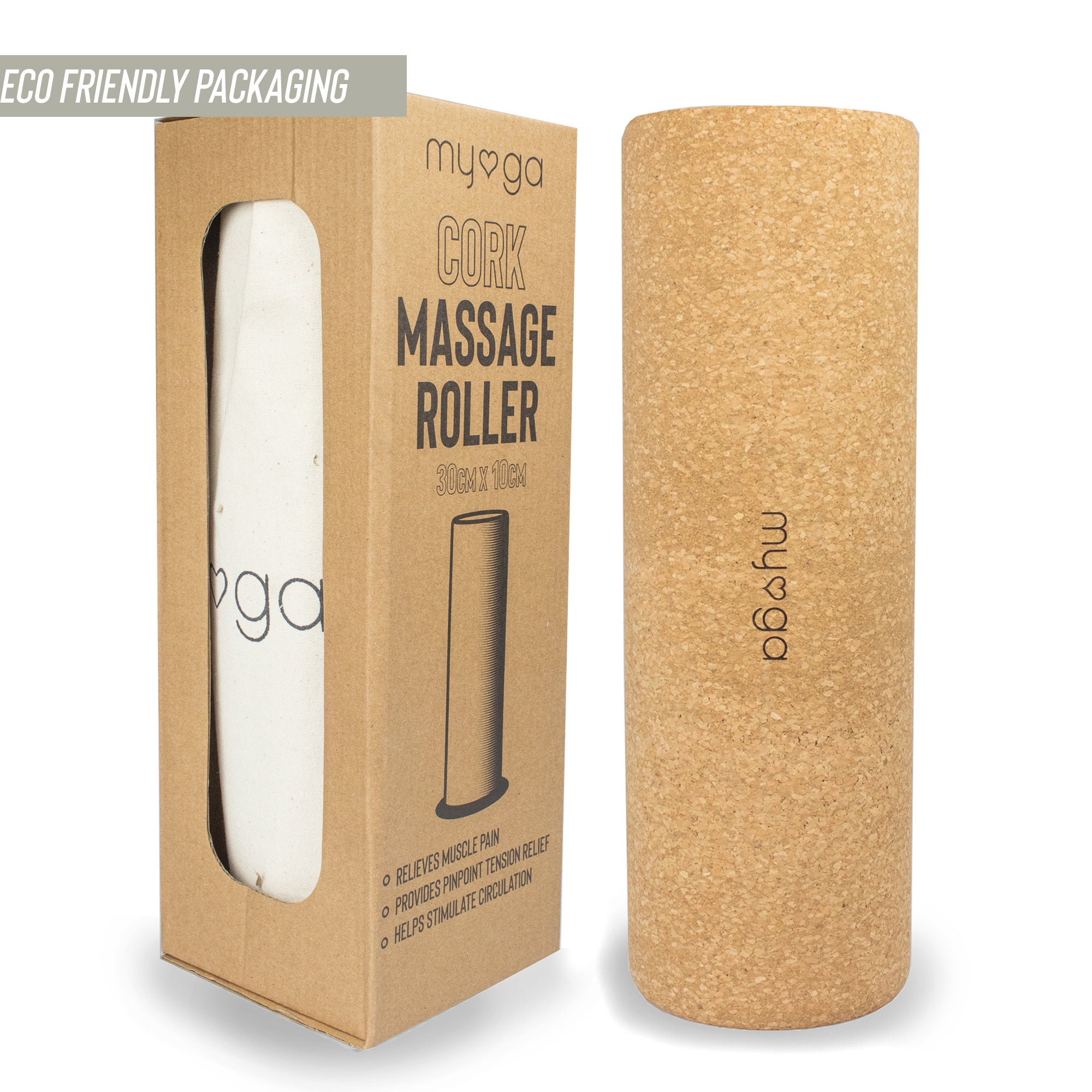 Cork Massager Natural Massage Roller Tall Cork Massager Etsy UK