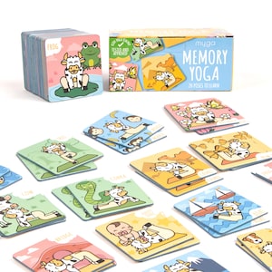 Memory Yoga - Jeu de paires assorties pour enfants de 40 pièces avec 20 poses de yoga pour l’exercice et la pleine conscience - Match & Snap Picture Cards pour enfants