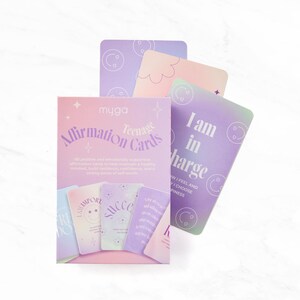 Tarjetas de Afirmación para Adolescentes - 60 Tarjetas Positivas para Adolescentes - Baraja de Apoyo para la Salud Mental - Regalo para la Autoestima - Tarjetas de Bienestar Myga