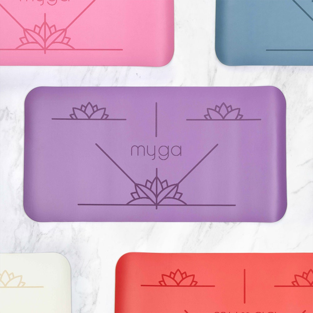 Myga Yoga Starter Set Yoga Mat, Block and Strap Choice of Design 