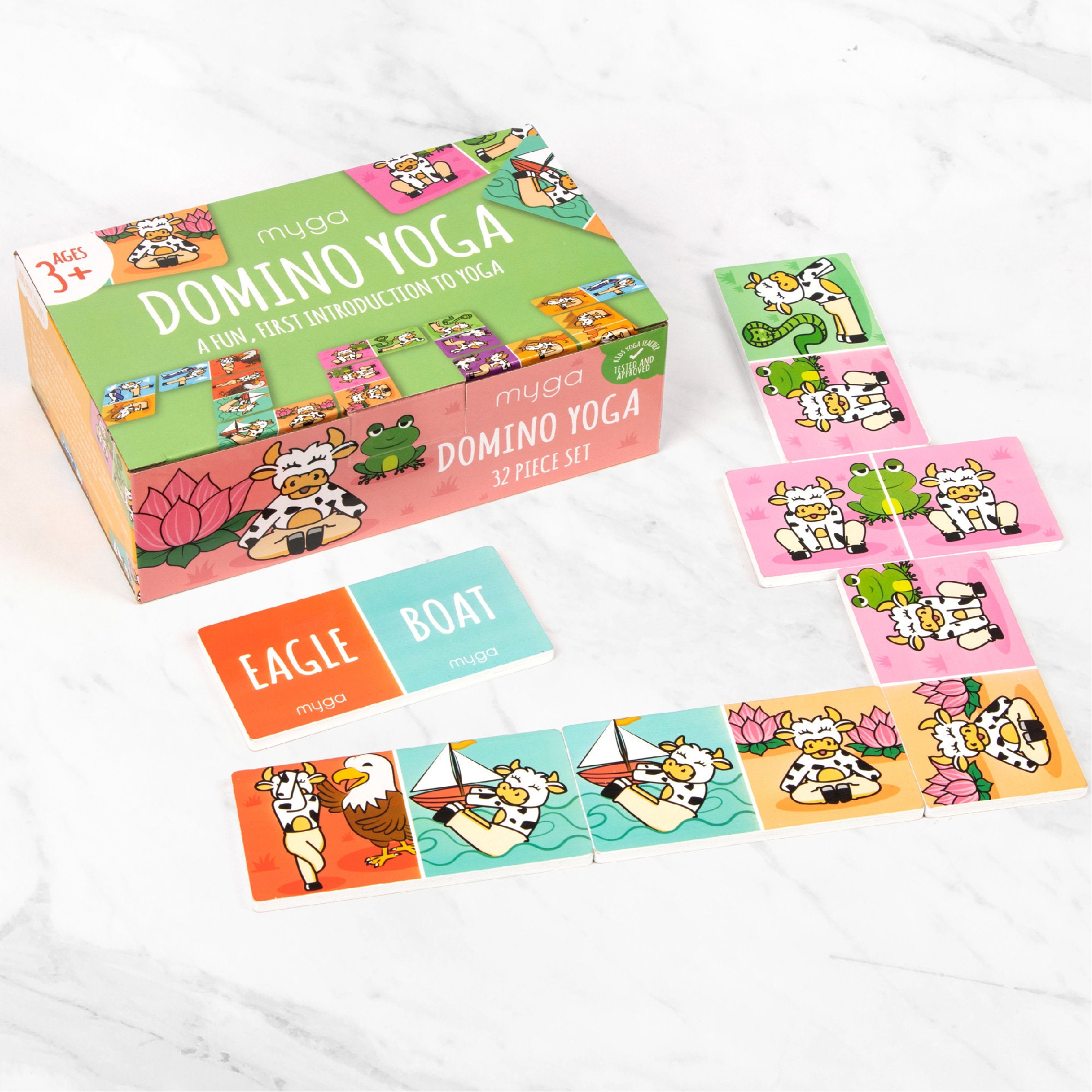 Myga Yoga Dominoes Childrens Matching Domino Game With 8 Yoga