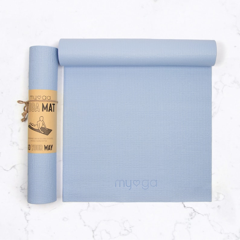 Myga Yoga Mat Non Slip Exercise Mat, Pilates Mat, Fitness Mat Choice of Colour Light Blue