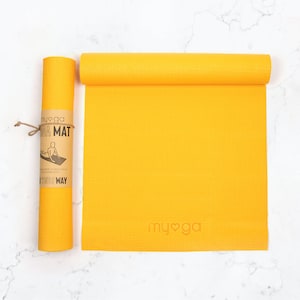 Myga Yoga Mat Non Slip Exercise Mat, Pilates Mat, Fitness Mat Choice of Colour Yellow