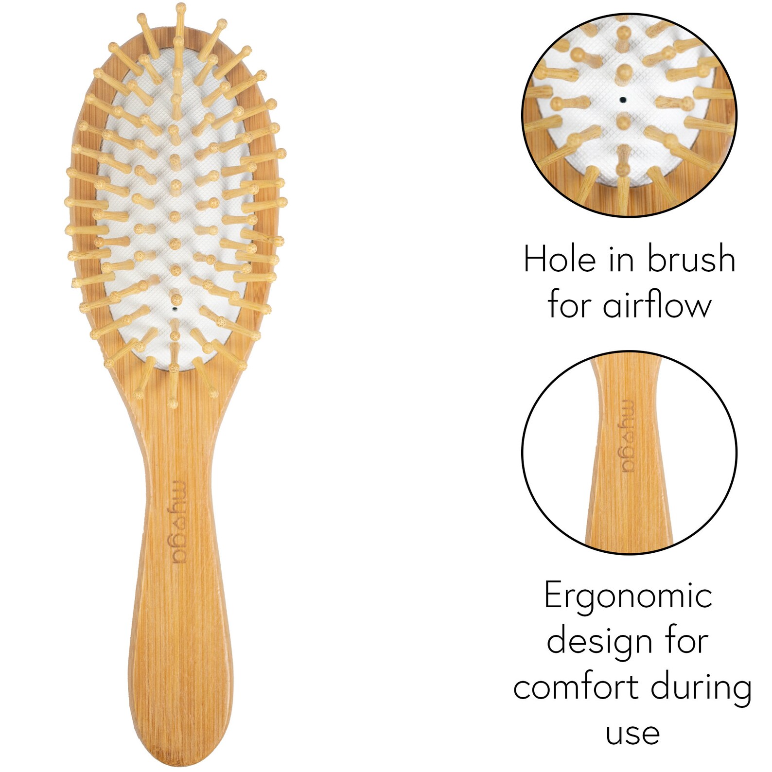 Bamboo Hairbrush Natural Bamboo Products Hairbrush Etsy UK