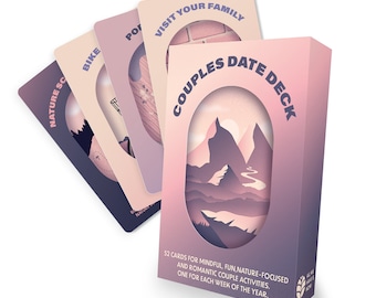 Myga Couples Date Deck - 52 Cards Indoor and Outdoor Activities - Gift for Husband, Wife, Anniversary