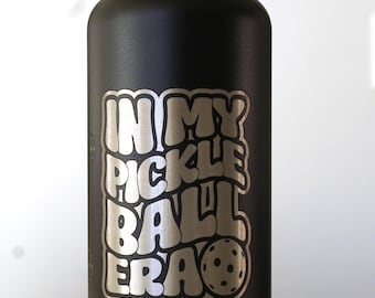 Personalized Pickleball Water Bottle, Stainless Steel, 32oz
