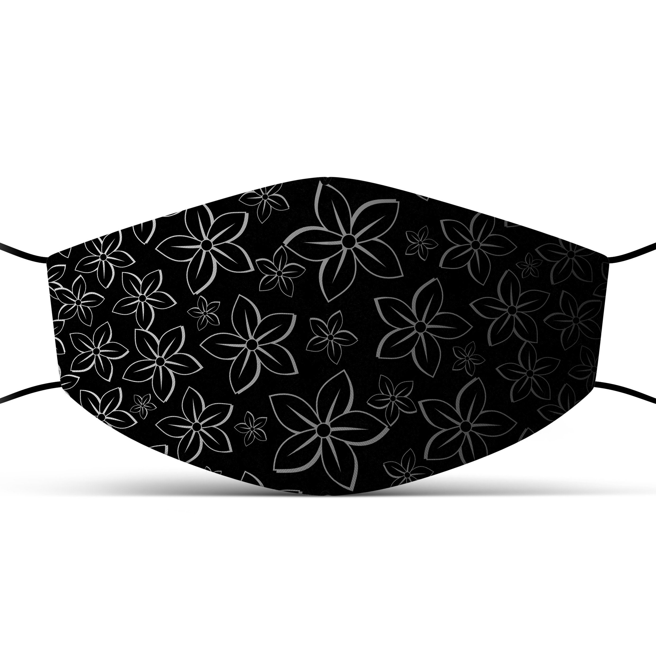 Black Sampugita Philippines Face Mask for Men and Women with filter pocket includes mask bag, PM 2.5 filter and nose wire