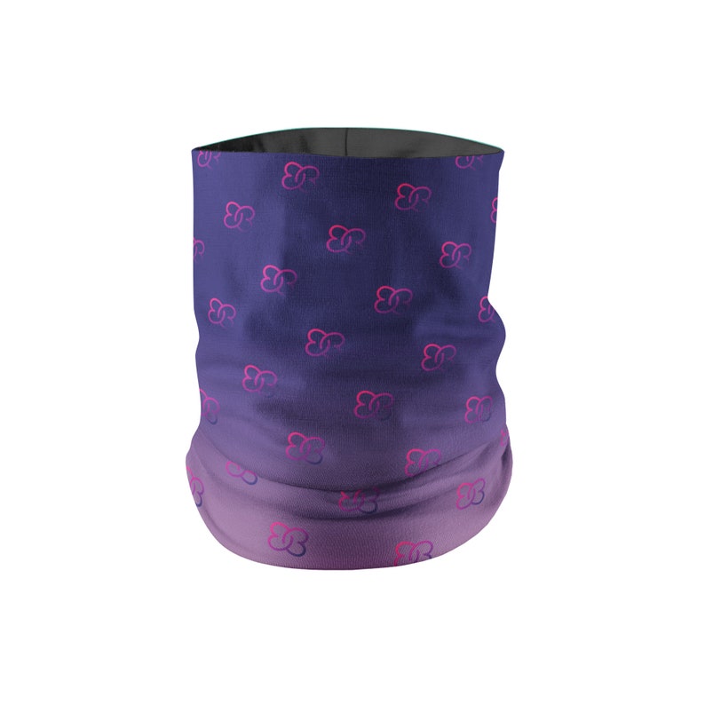 Butterfly Pink and Purple Neck Gaiter