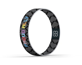 Proud Ally LGBTQ+ Wristband – Rainbow Letters, Inclusive Accessory