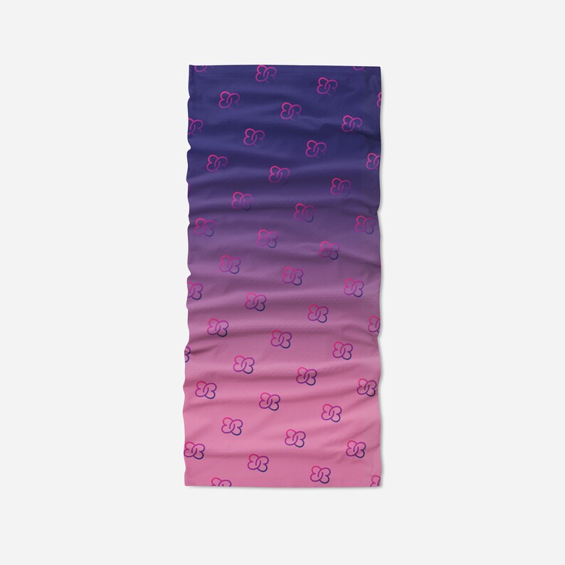 Butterfly Pink and Purple Neck Gaiter