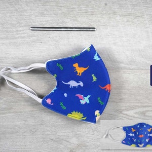 kids face mask with nose wire and adjustable ear loops
