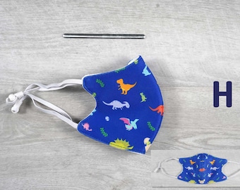 kids face mask with nose wire and adjustable ear loops