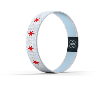 Chicago Marathon Wristband – 26.2 Mile Runner Gift, Flag Design