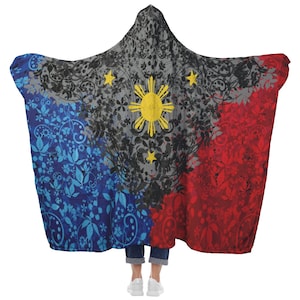 Philippines Floral Hooded Blanket