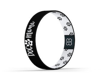 Dog Mama Elastic Bracelet with Paw Prints