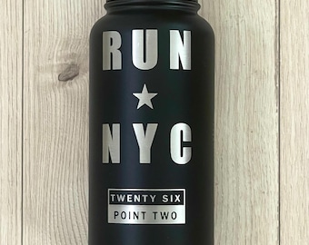 NYC Marathon Finisher Water Bottle – 32oz Running, marathon, New York