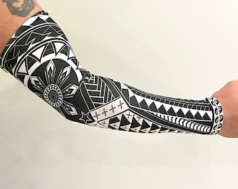 Filipino Tribal Tattoo Batok UV-Protection Arm Sleeves - Whang Od Inspired