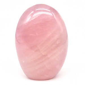 Gemmy Rose Quartz Crystal Mineral Polished Standing Freeform, from Madagascar