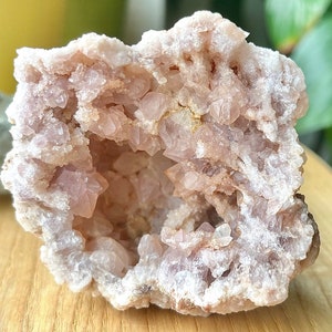 High Grade, Rare Pink Amethyst Patagonian Quartz Geode Section Crystal Mineral from Patagonia, Argentina, South America