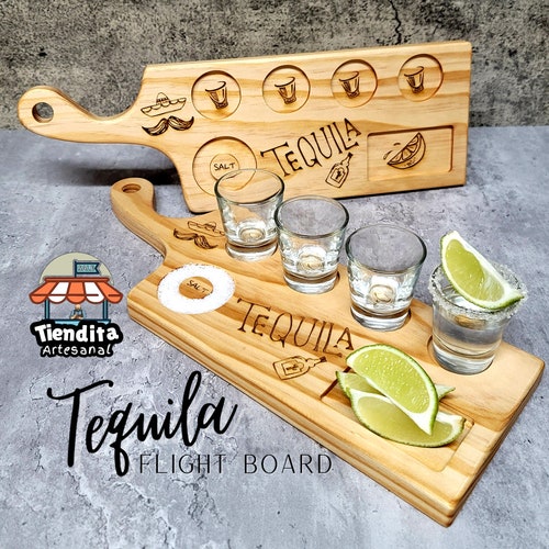 Tequila Flight Board Custom Tequila Shot Board Shot Tray Etsy
