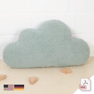 Sewing pattern and illustrated instructions for cloud pillows - PDF - Instant digital download - DIY sewing for beginners - byGesa