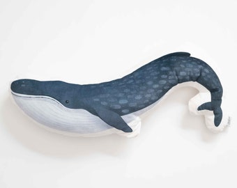 Whale Pillow 'At the Sea'