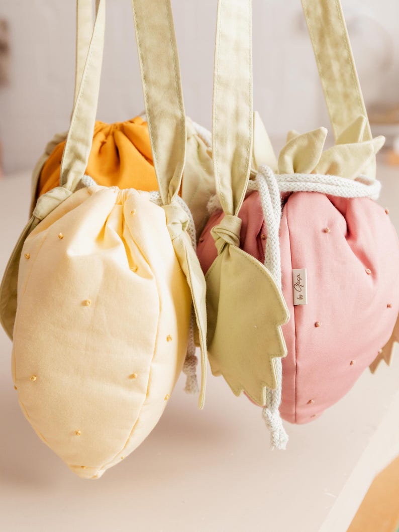 Lemon bag sewing pattern for kids – cute drawstring bucket bag & embroidery dots – PDF image 10