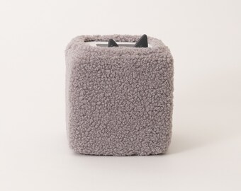 Plush Teddy Toniebox Cover 'Grey' - Cuddly Soft Protective Cover for Toniebox - Beary Dust Handmade