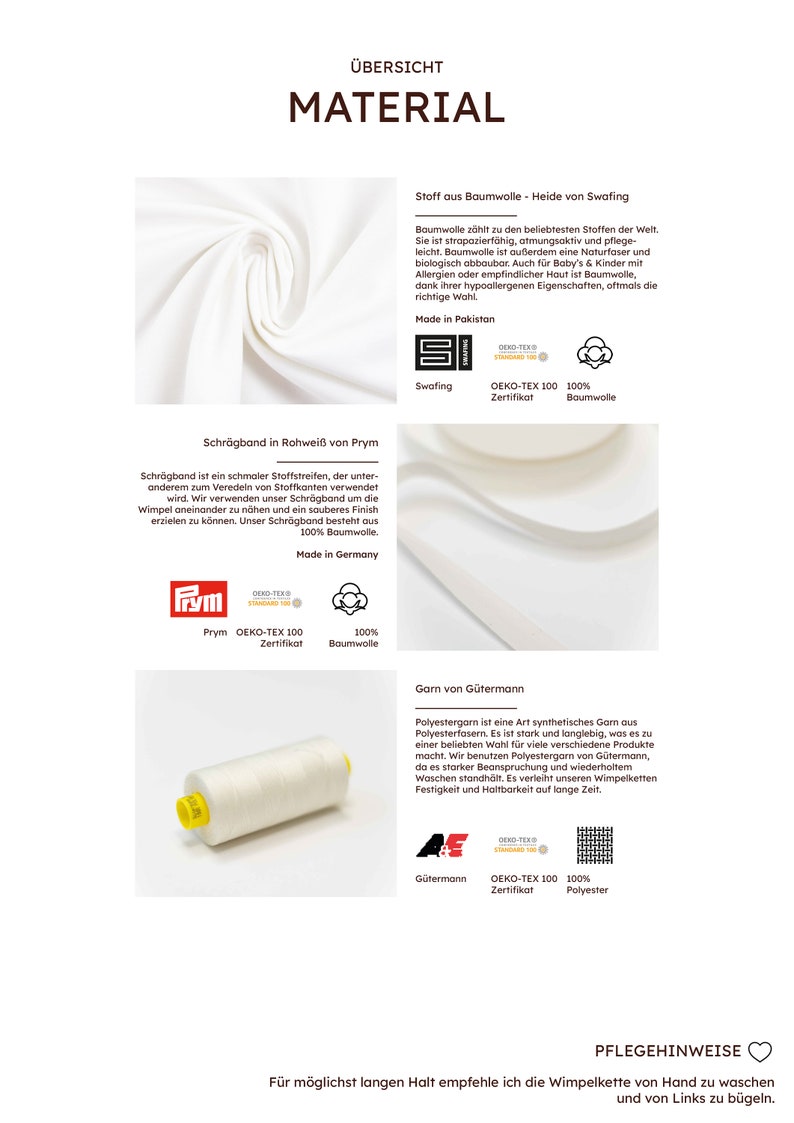 Personalisierte Wimpelkette mit Namen und Symbolen bedruckt als Geschenk Wähle aus 30 Baumwollstoffen mit Oeko-Tex 100 Zertifikat Beary Dust Bild 9