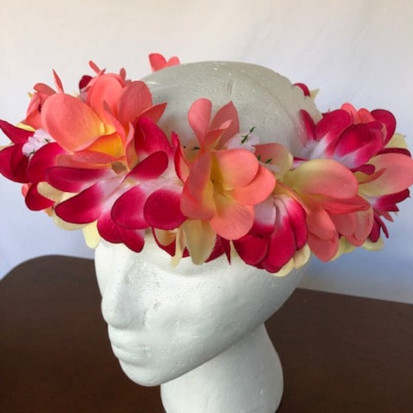 Hawaiian Plumeria Flower Headband (Artificial)