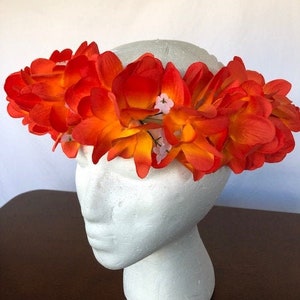 Fascia per capelli con fiori di plumeria hawaiana (artificiali)