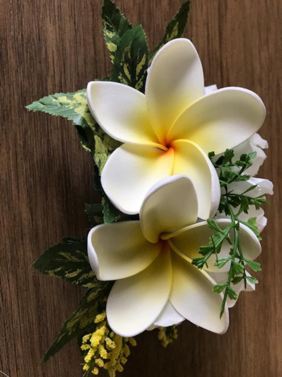 Large Handcrafted Flower Hair Clip Artificial Etsy