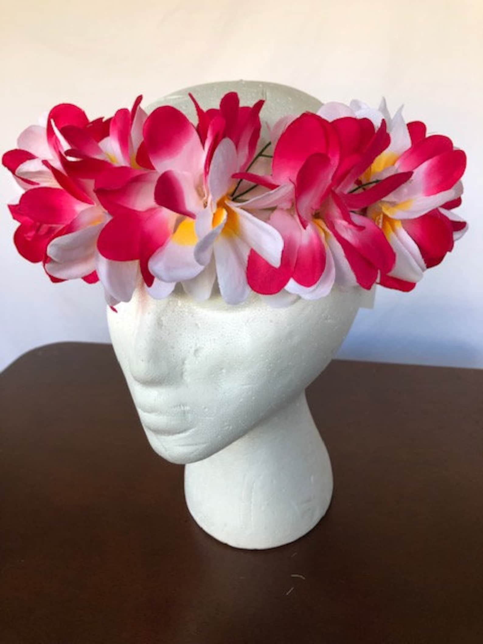 Hawaiian Plumeria Flower Headband Artificial Etsy