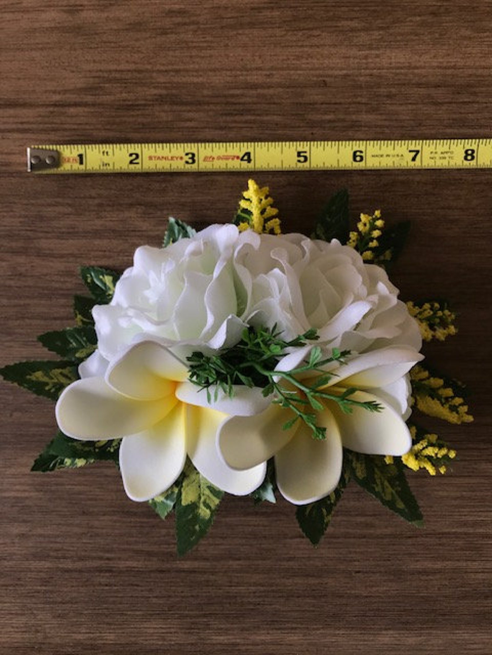 Large Handcrafted Flower Hair Clip Artificial Etsy