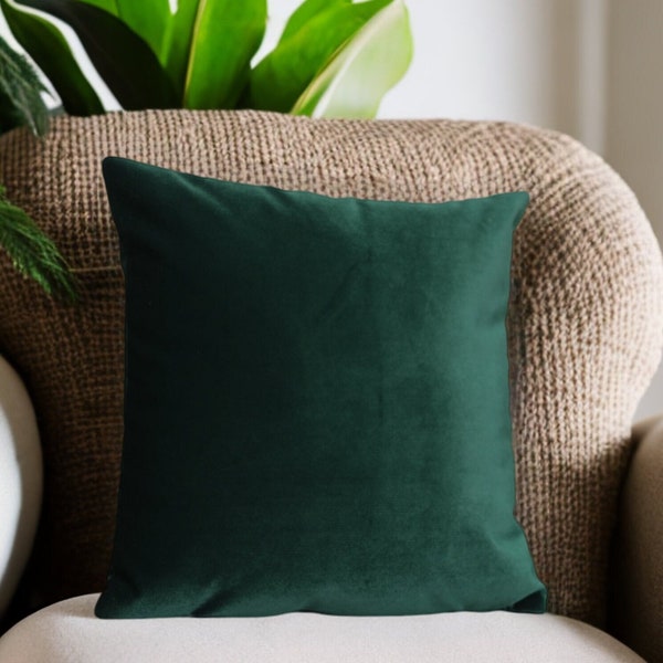 Emerald Green Velvet Pillow Etsy