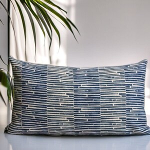 Blue stripe throw pillow shop