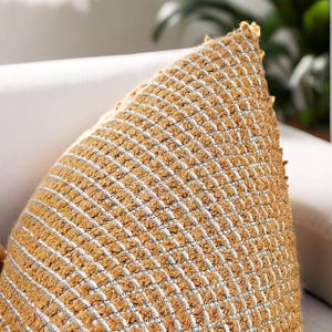 Burnt Orange Pillow Cover In Textured Waffle Fabric, Pumpkin Cushion For Cozy Fall Home, Ginger Euro Sham With Boho Style Accent