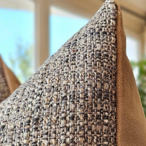Federa per cuscino testurizzata beige-grigia, federa per cuscino intrecciata per arredamento soggiorno boho, federa moderna europea, cuscino per divano in tweed neutro