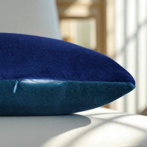 Teal Velvet Pillow, Teal Blue Pillow, Boho Cushion Cover, Cosy Couch Pillow, Blue Lumbar Pillow, Custom Accent Pillow, Etsy&#39;s Pick Decor