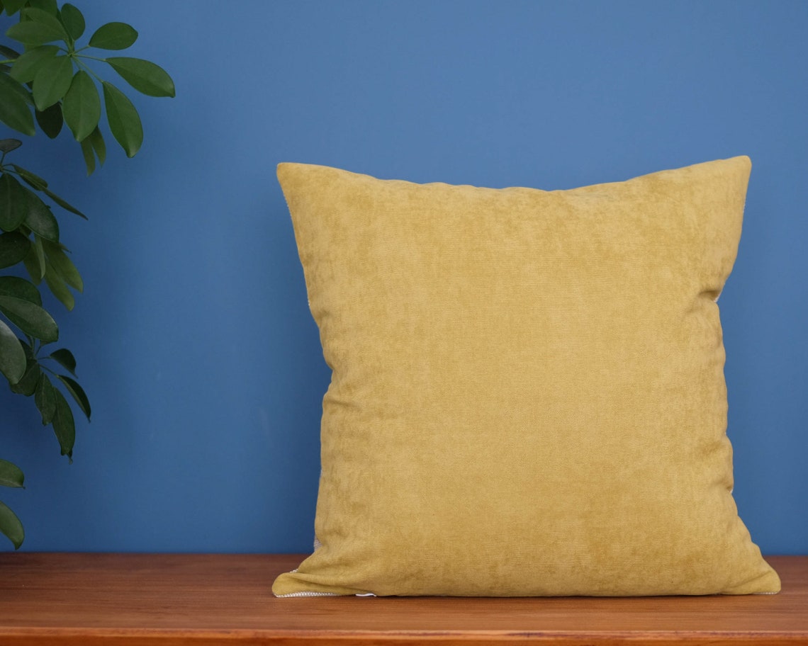 Blue Floral Pillow Case Navy Leaves Cushion Cover Indigo Etsy