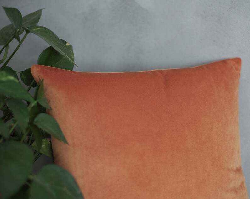Burnt Orange Pillow Cover Bohemian Couch Pillow Faint Orange Etsy