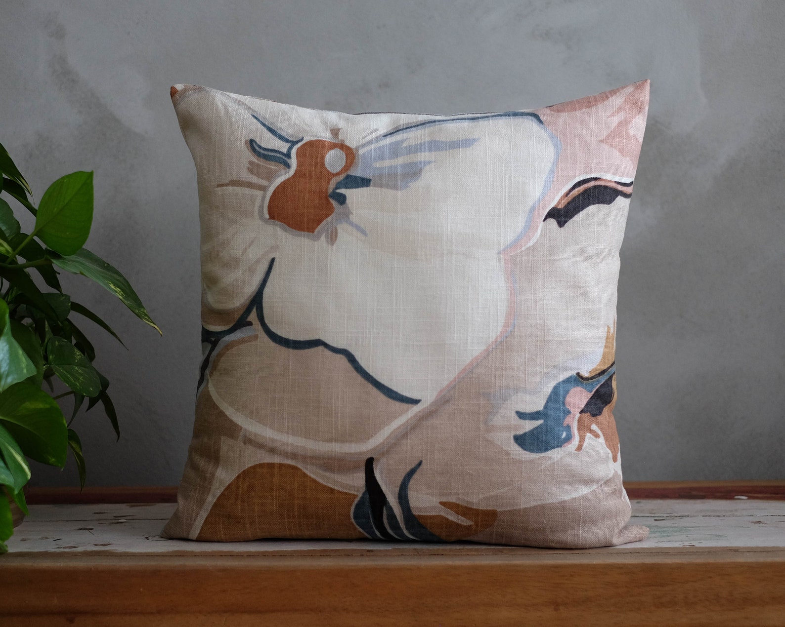 Abstract Throw Pillow Cover Earth Tones Couch Pillow Nature Etsy