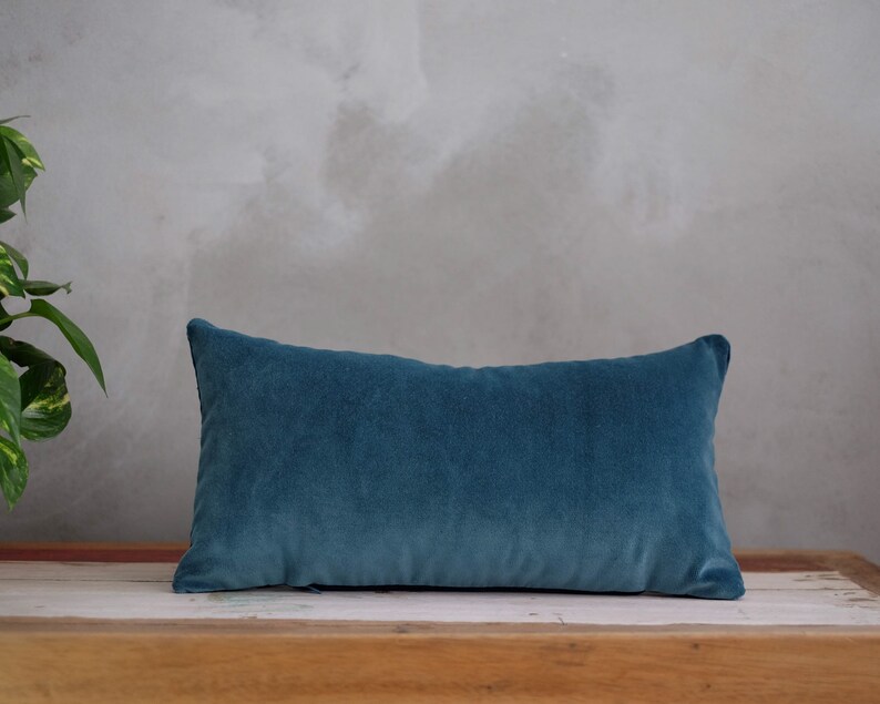 Dark Blue Velvet Pillow Case Solid Blue Pillow Cover Soft Etsy