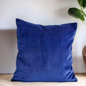 Blue Velvet Pillow, Navy Blue Cushion, Indigo Blue Pillow, Luxurt Velvet Pillow, Boho Couch Pillow, Decorative Euro Sham, Vibrant color