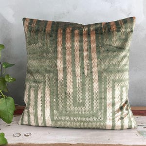 Sage Green Pillow, Sage Velvet Pillow, Velvet Throw Pillow, Olive Green Gold Cushion, Boho Couch Pillow, Accent Pillow 12x20, New Home Gift